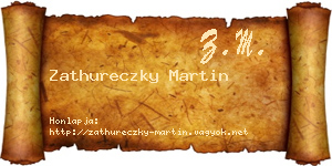 Zathureczky Martin névjegykártya
