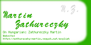 martin zathureczky business card